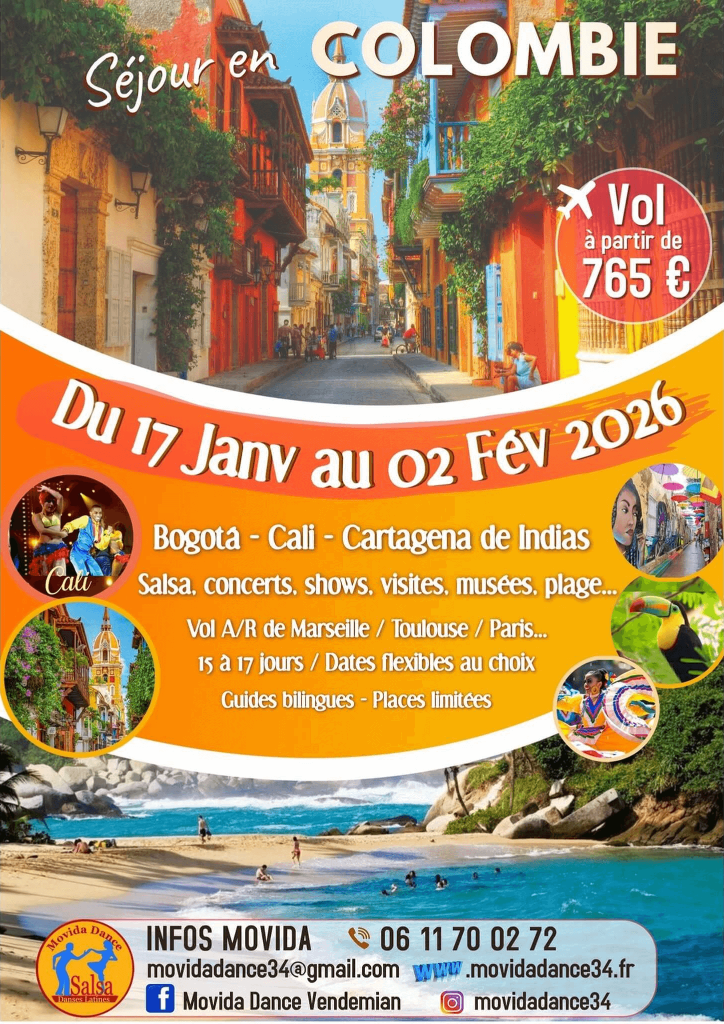 Affiche Séjour en Colombie