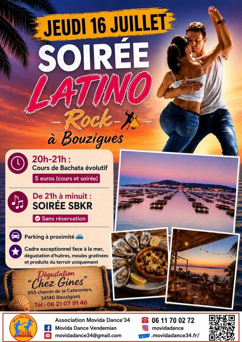 Soirée Latino Chez Gines à Bouzigues