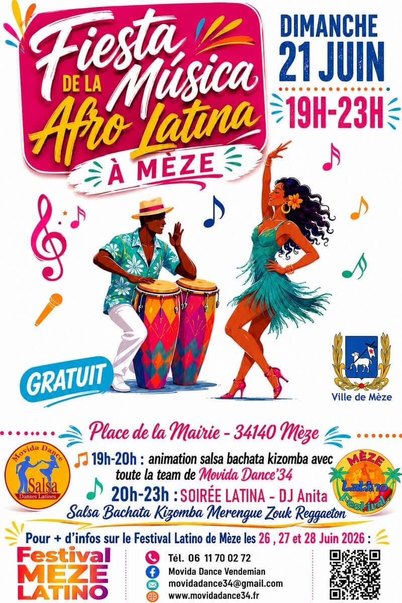 Fête de la musique Latino à Mèze