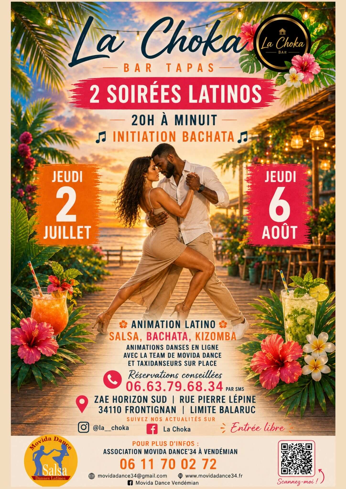 Soirée Latino à La Choka à Frontignan