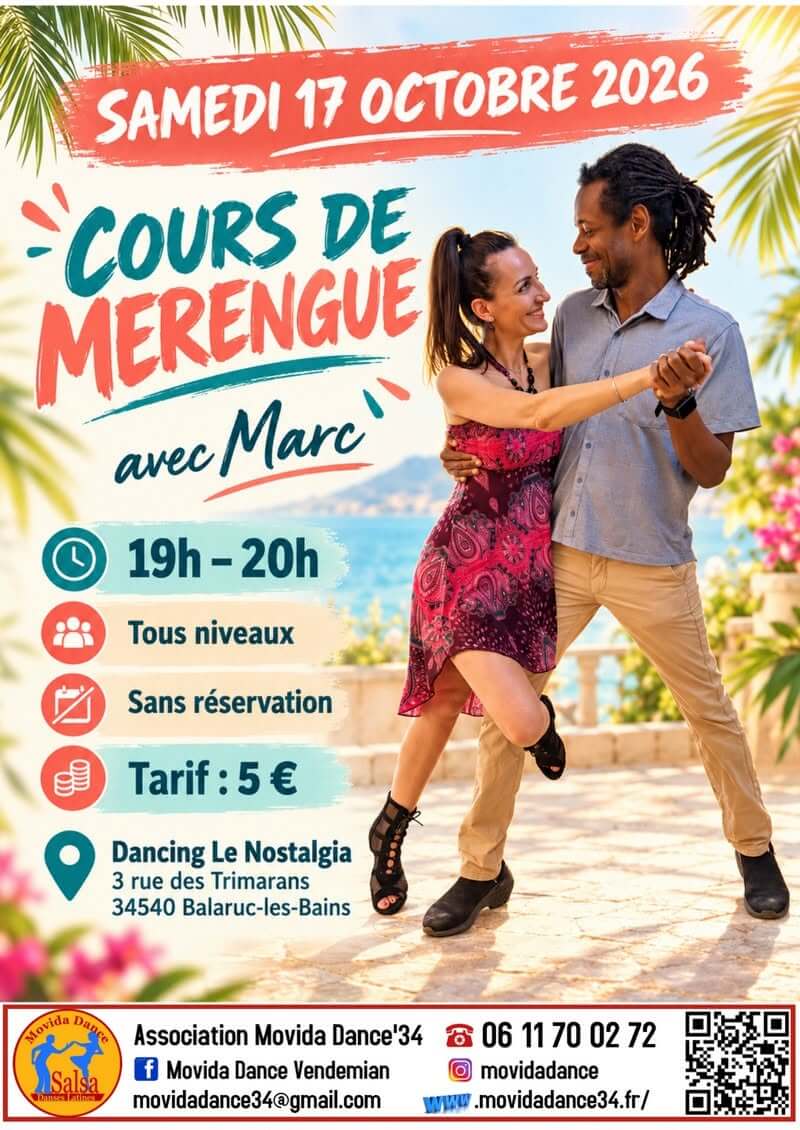 Stage de Merengue au Nostalgia à Balaruc